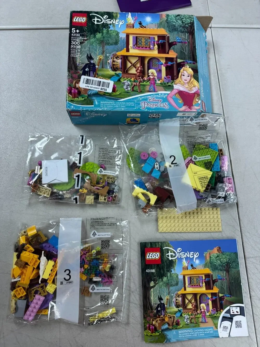 LEGO 43188 Disney Princess: Aurora's Forest Cottage 300pcs New Open Box